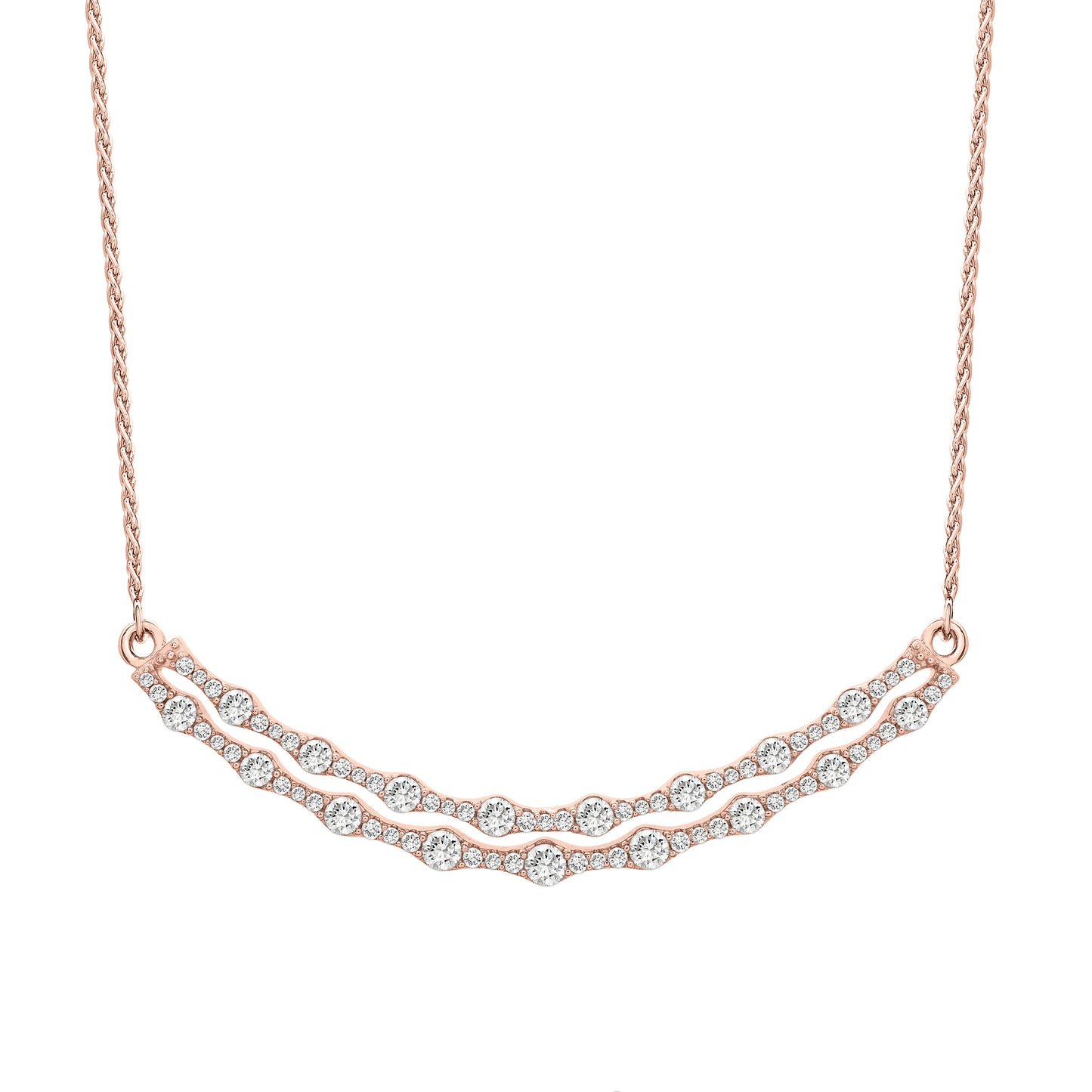Piare Diamond Necklace in Rose Gold