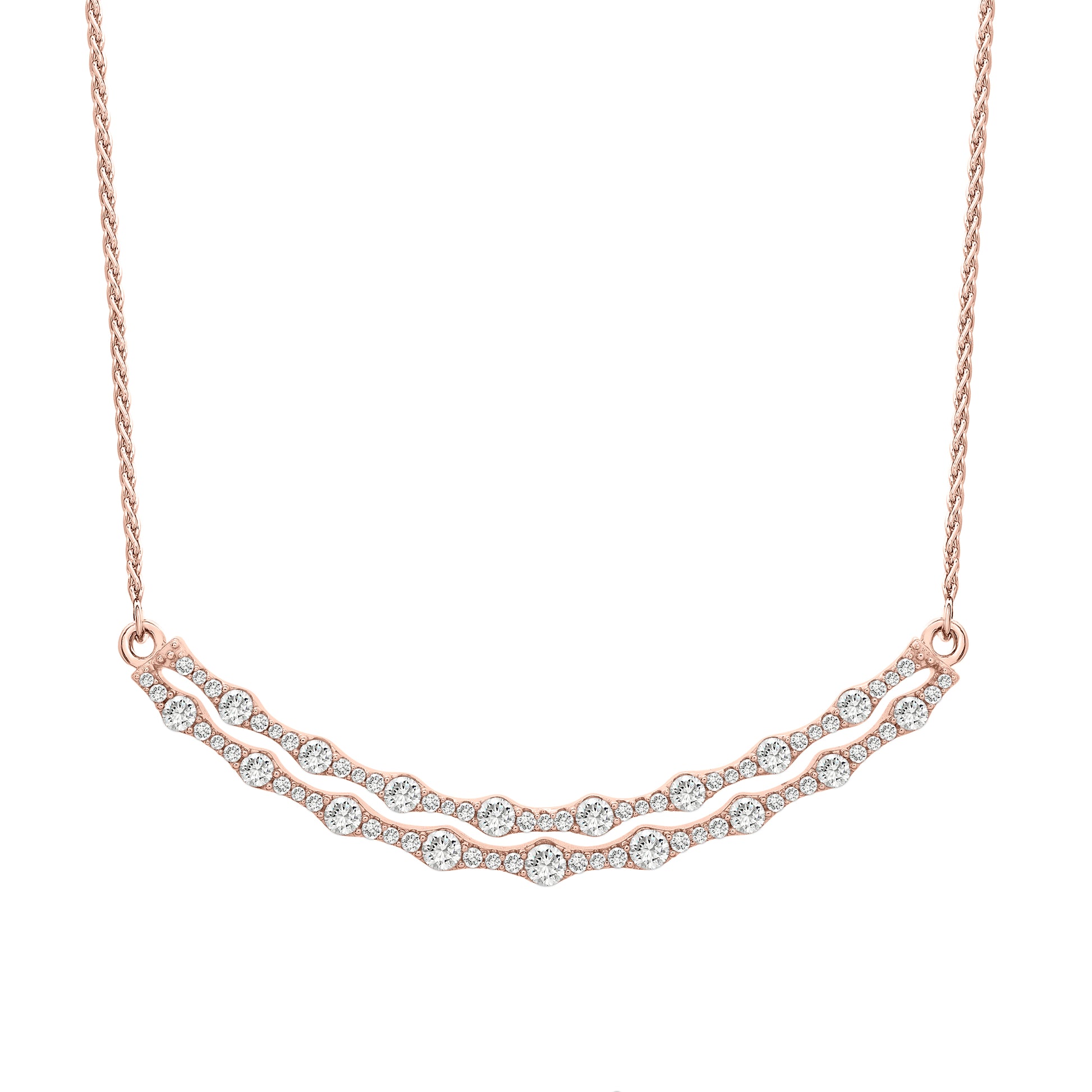 Piare Diamond Necklace in Rose Gold