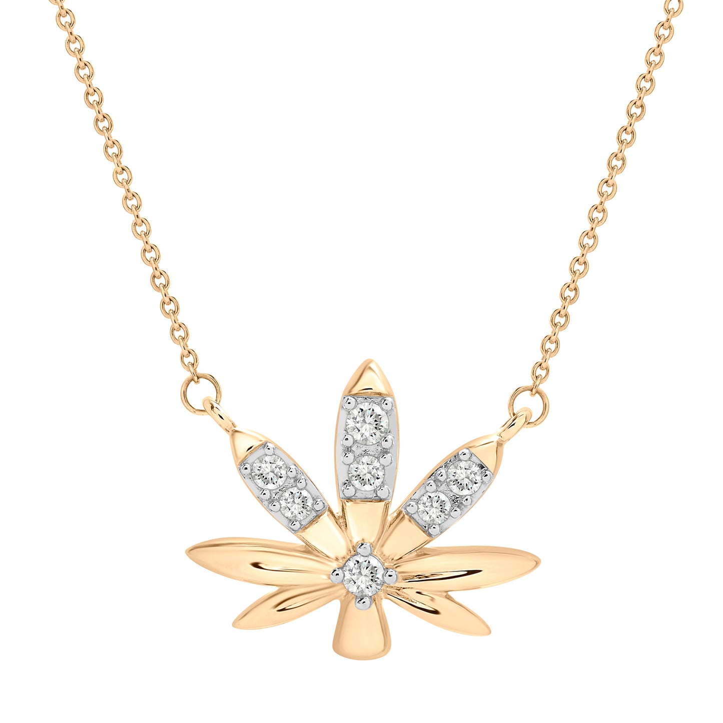 Mary Jane Diamond Leaf Necklace