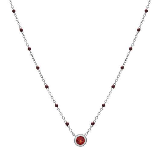 Image for Birthstone Enamel Necklace
