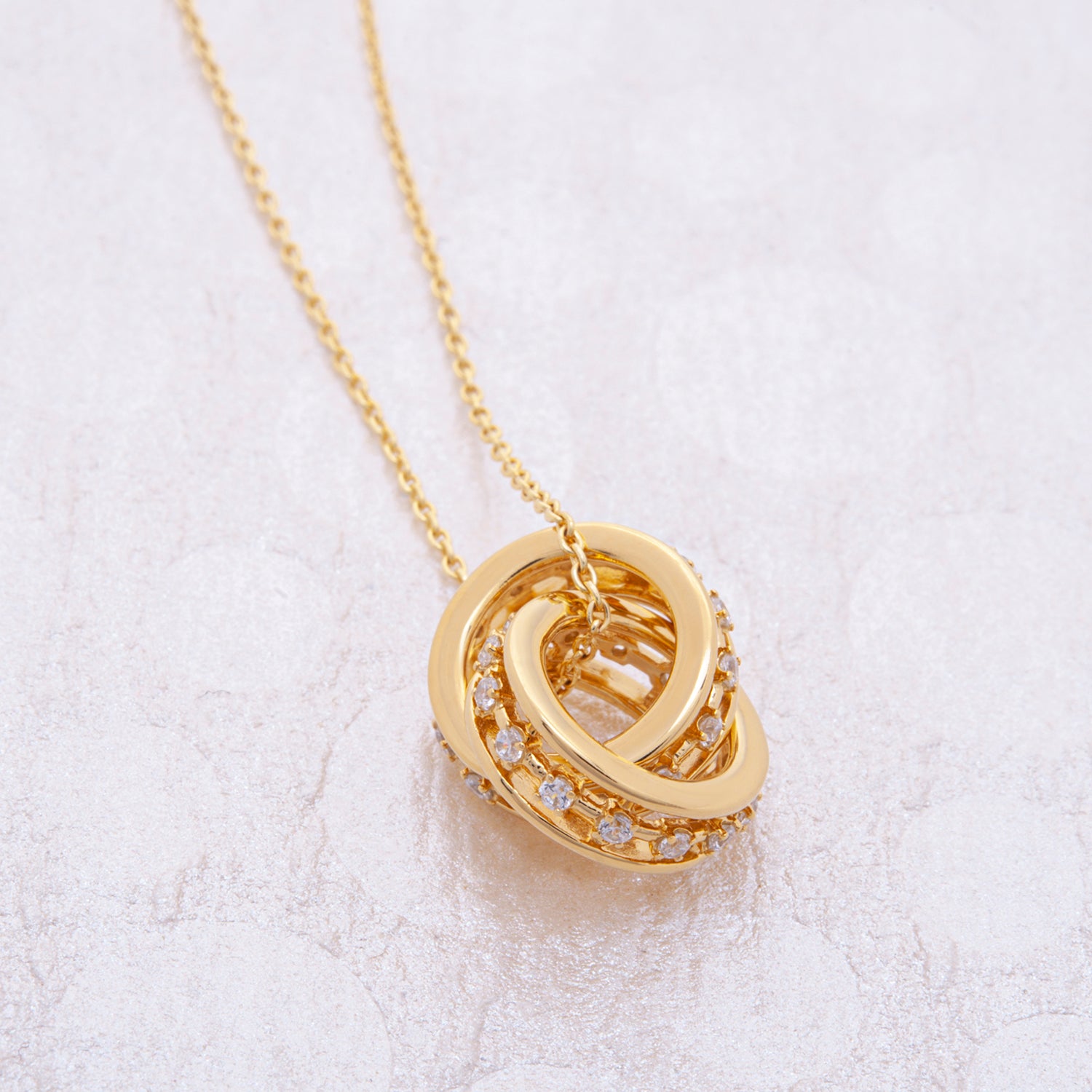 Prystn Petite Pendant in Yellow Gold