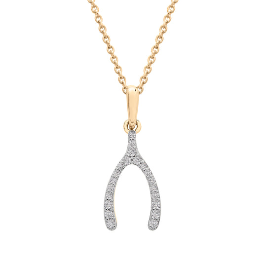 Penny Diamond Wishbone Pendant