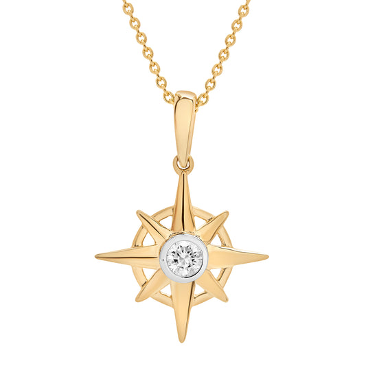 Image for Phoenix Compass Diamond Pendant