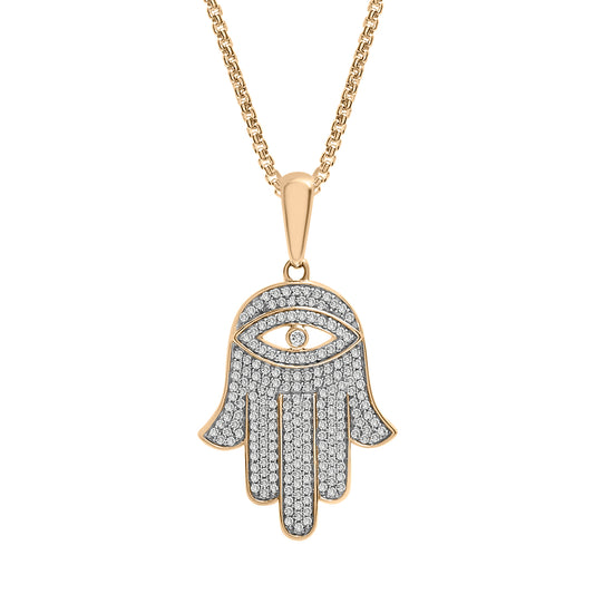Image for Diamond Hamsa Pendant