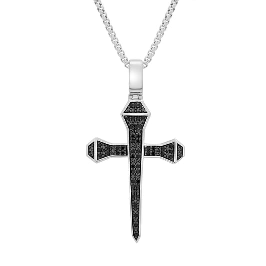 Black Diamond Cross Pendant