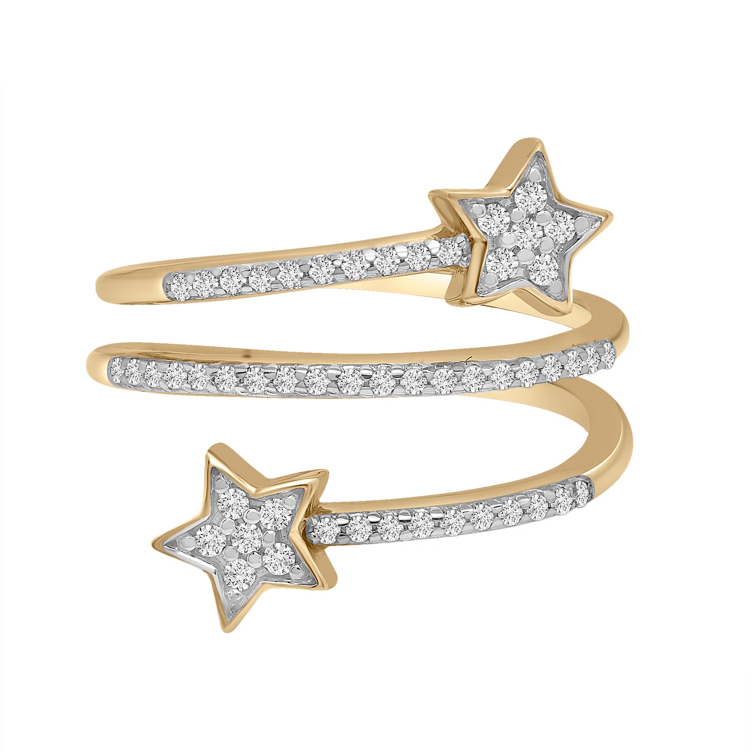 Celeste Diamond Star Open Spiral Ring
