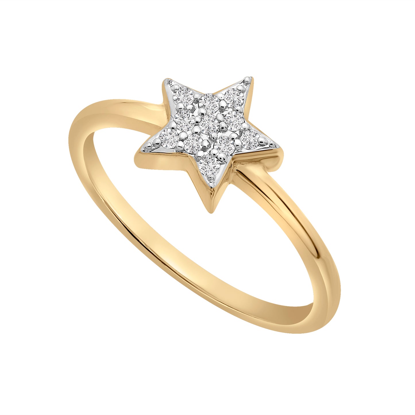 Cali Diamond Star Ring In Gold