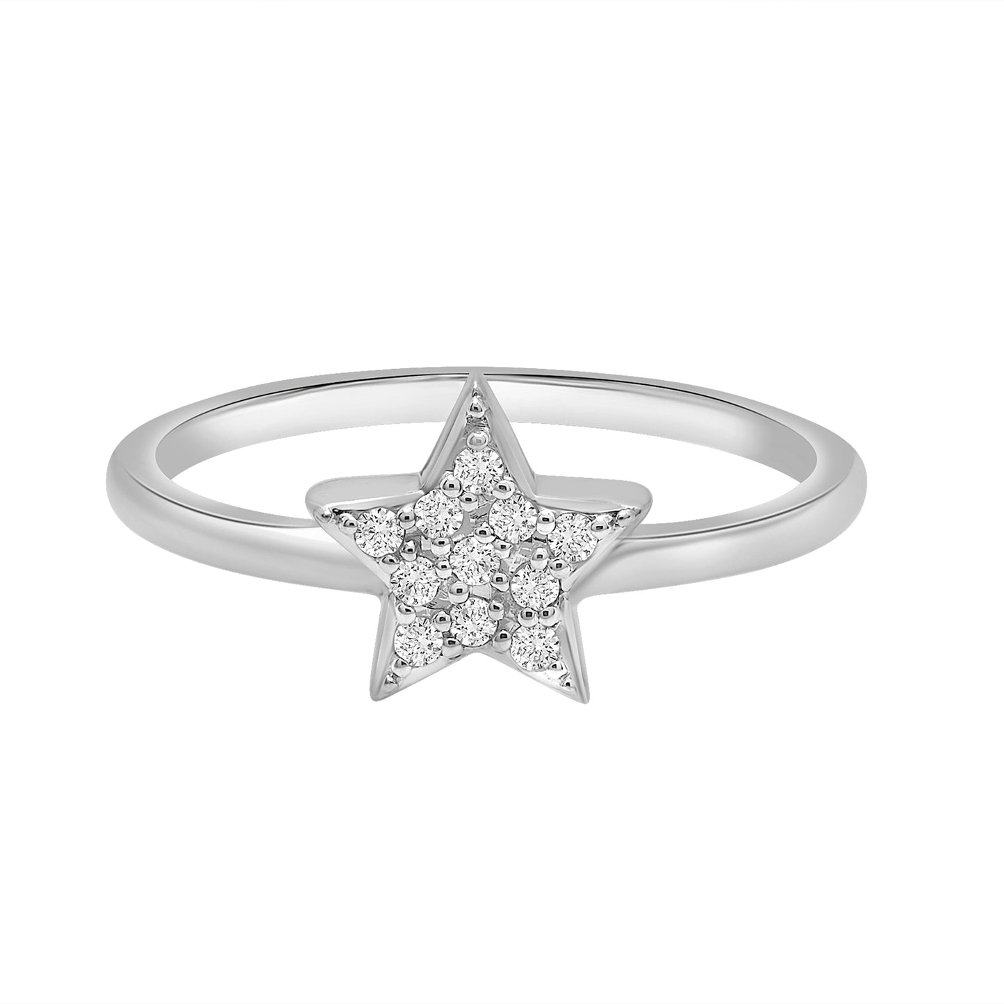Cali Diamond Star Ring In Silver