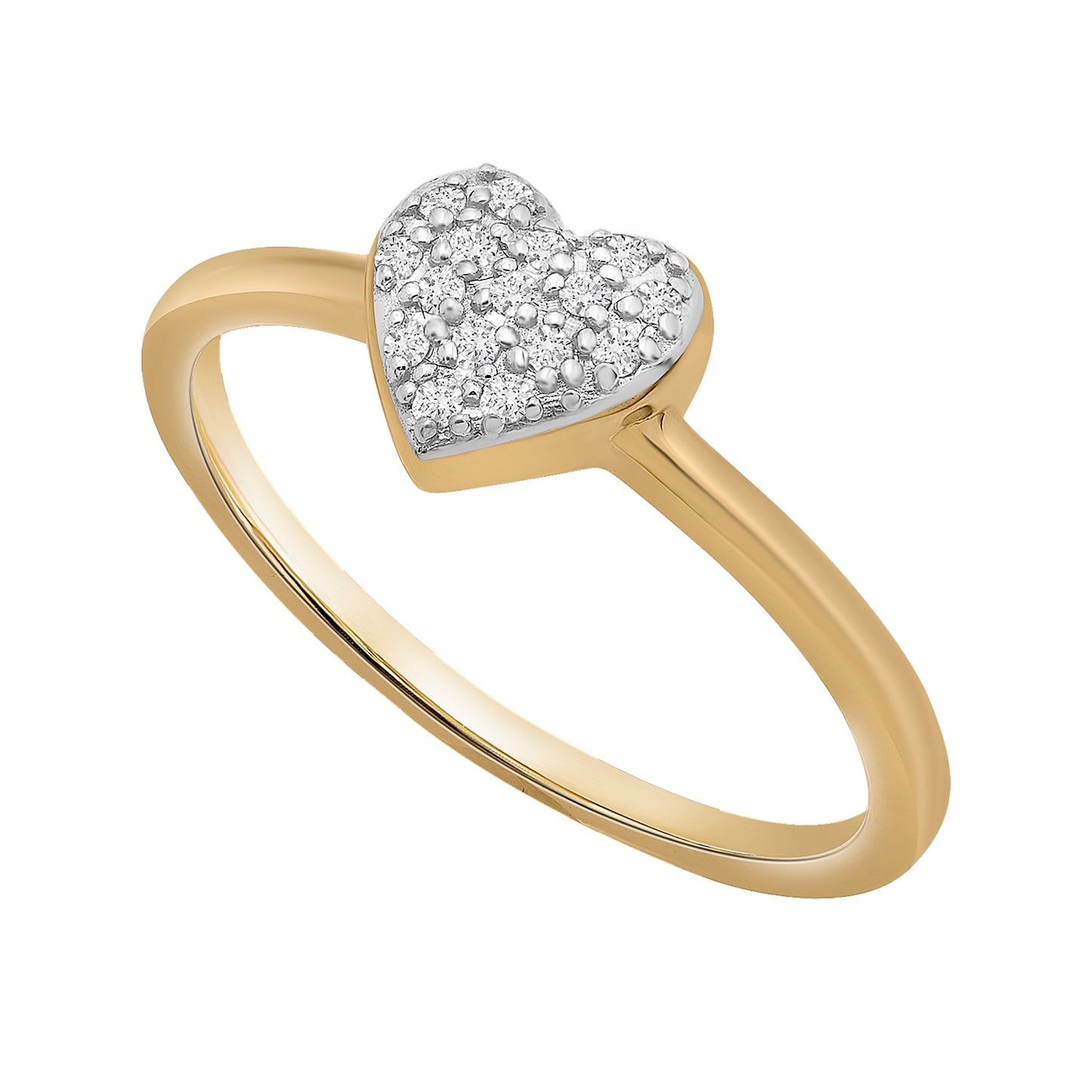 Mia Diamond Heart Ring In Gold
