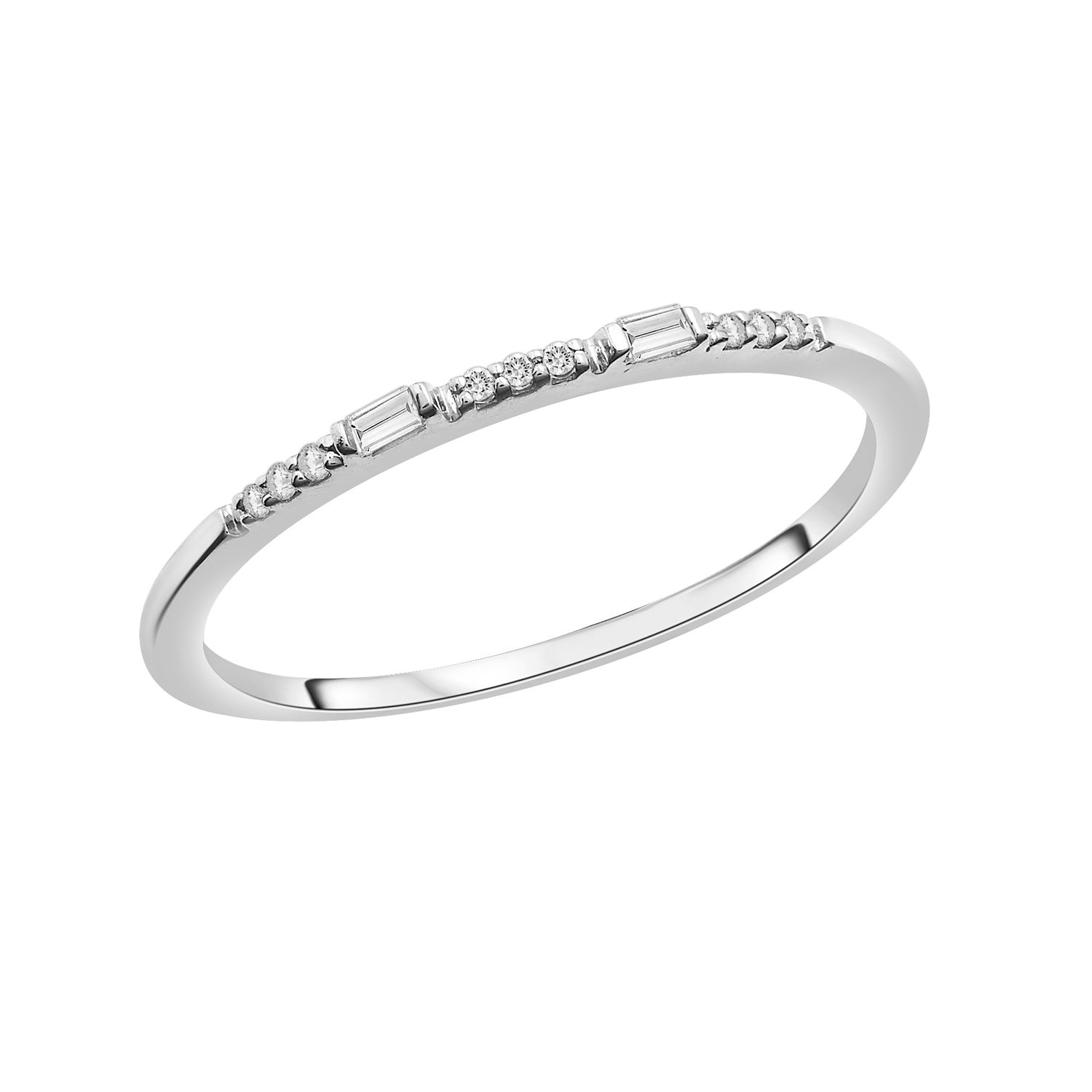 Reese Linear Diamond Ring in White Gold