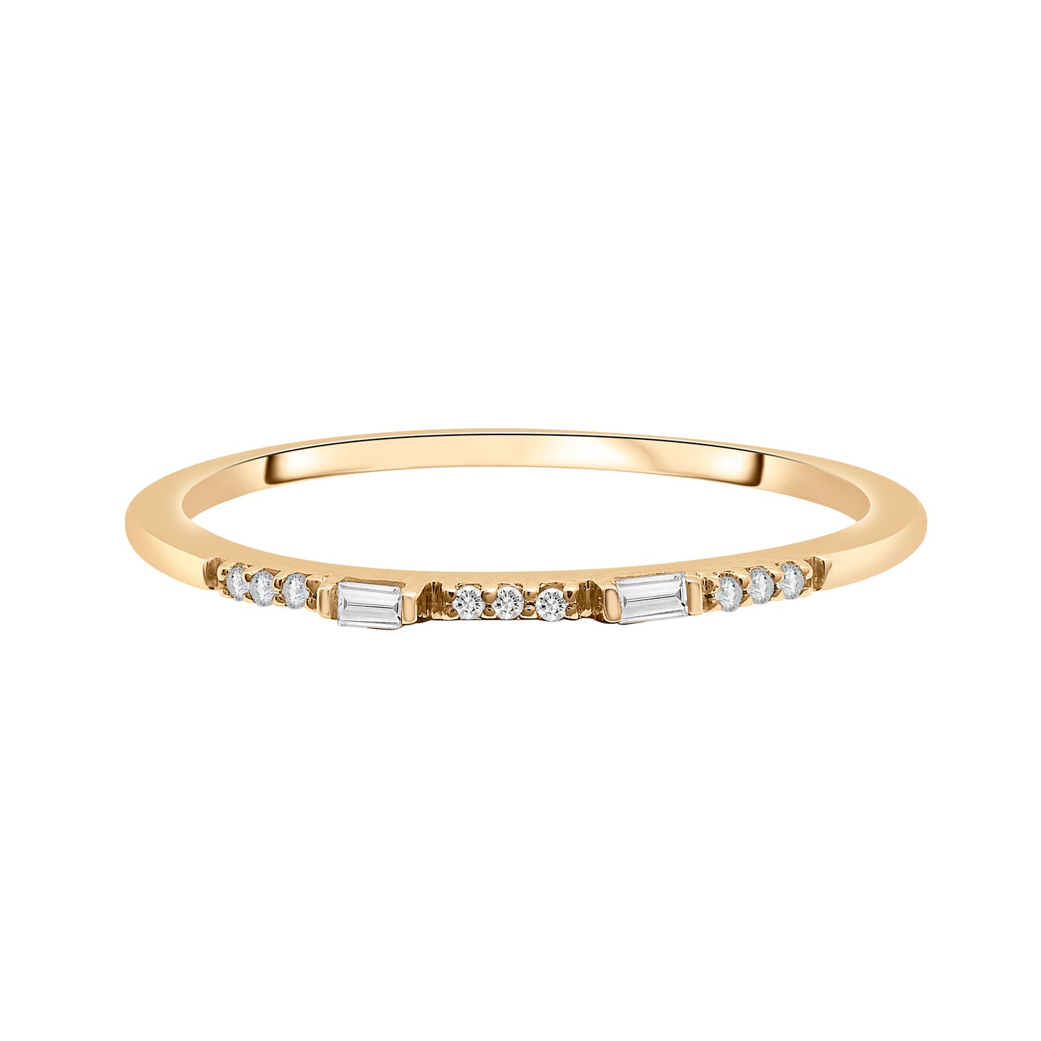Reese Linear Diamond Ring in Yellow Gold