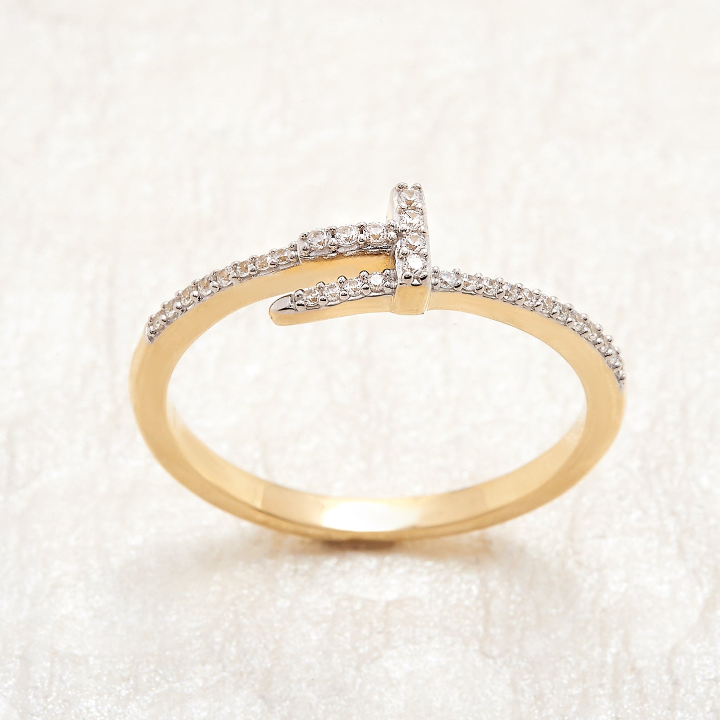 Raquel Wrap Around Ring with Diamonds