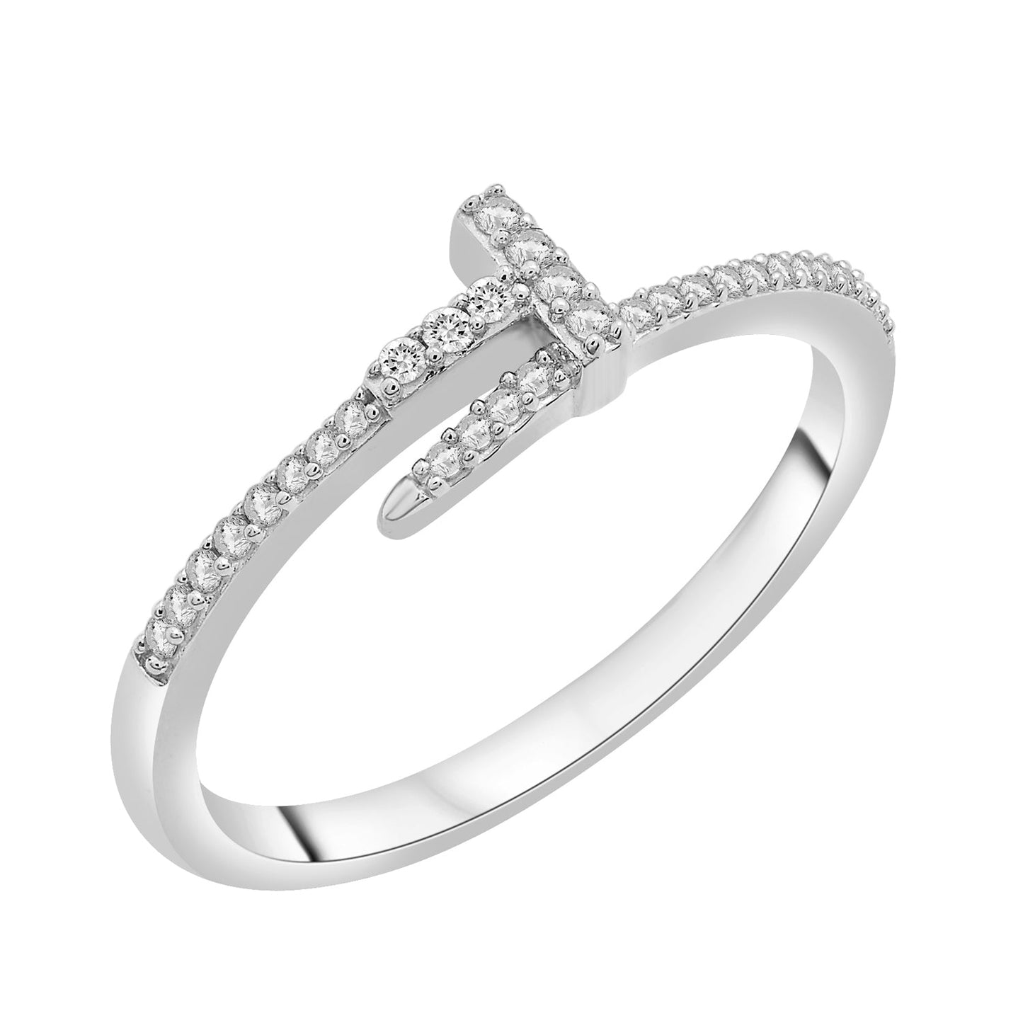 Raquel Diamond Wrap Around Ring in White Gold