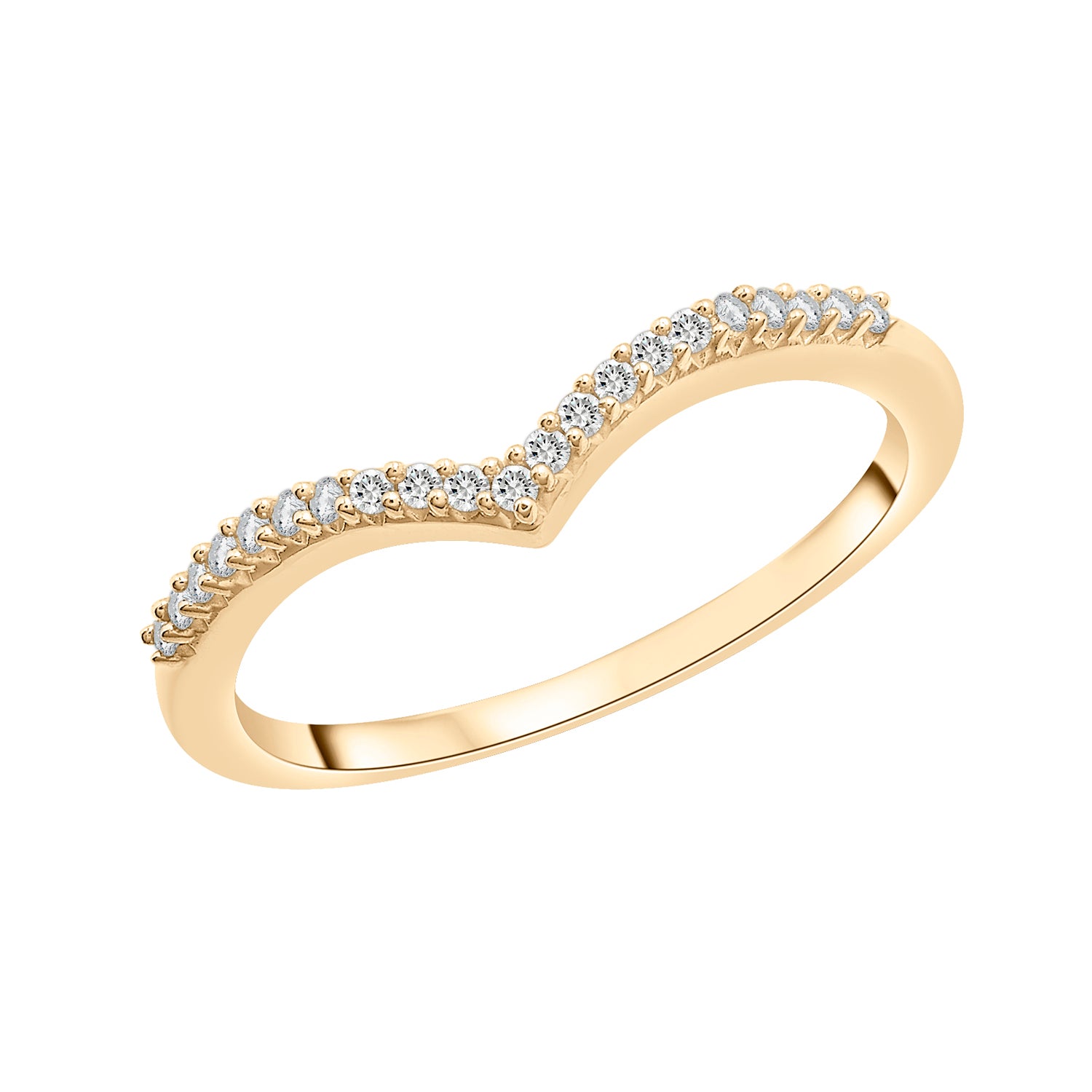 Robin Chevron Diamond Ring in Yellow Gold