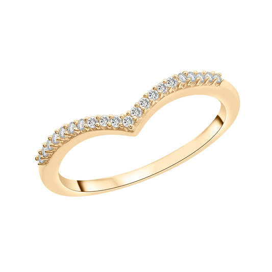 Image for Robin Chevron Diamond Ring in Yellow Gold