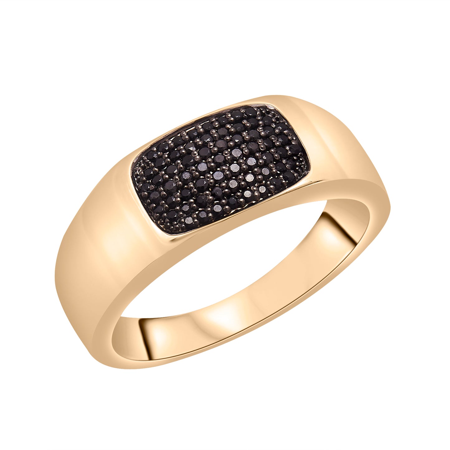 Black Diamond Ring coated with Gold
