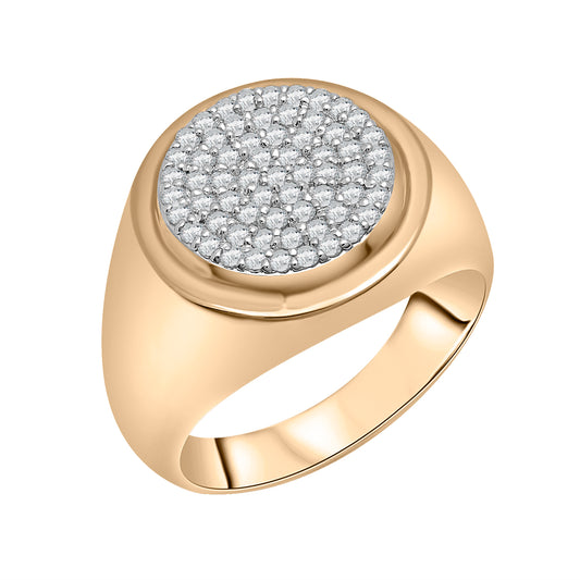 Image for Circle Signet Diamond Ring