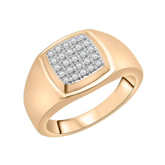 Square Signet Diamond Ring