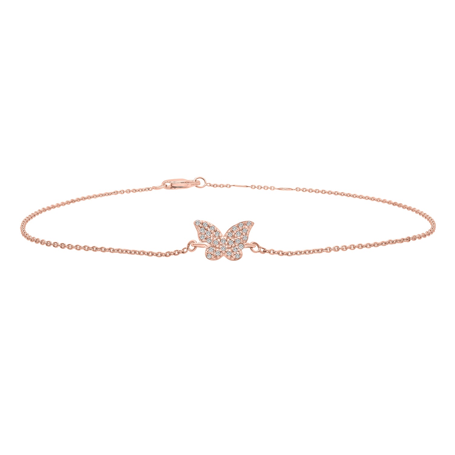 Brie Diamond Butterfly Bracelet with Silver Pendent