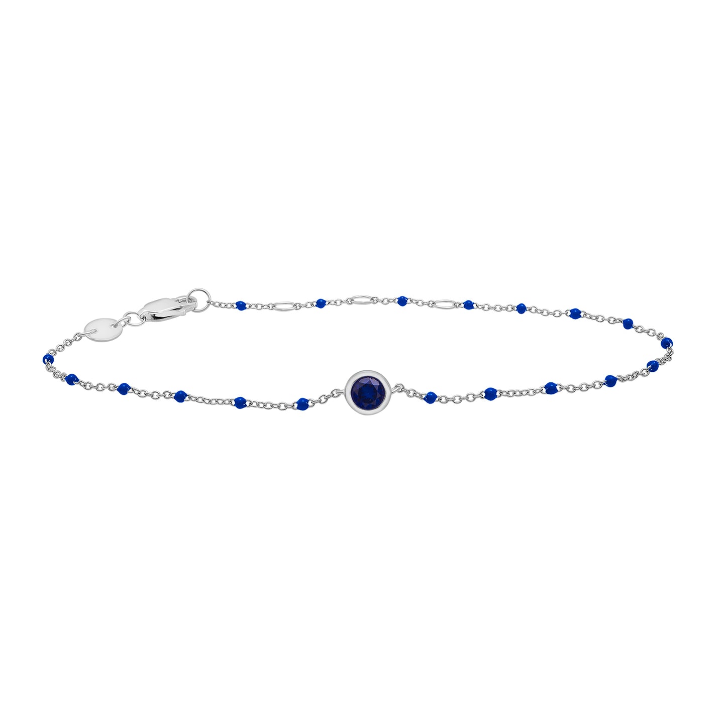 Birthstone Enamel Bracelet in Blue Color