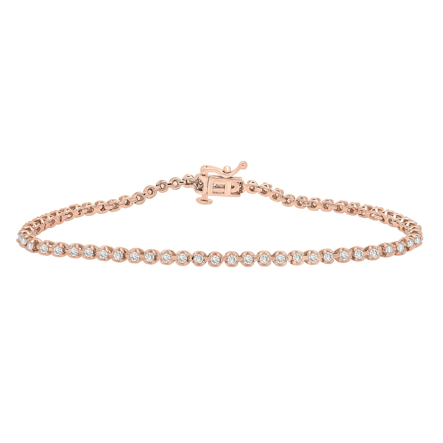 Tamara Diamond Row Tennis Bracelet in Rose Gold
