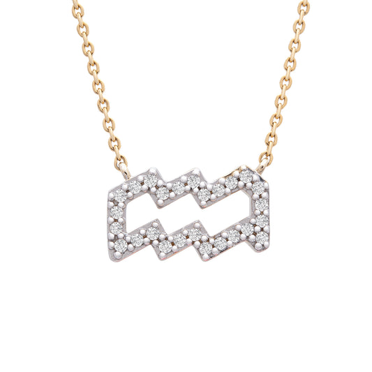 Image for Aquarius Zodiac Diamond Necklace