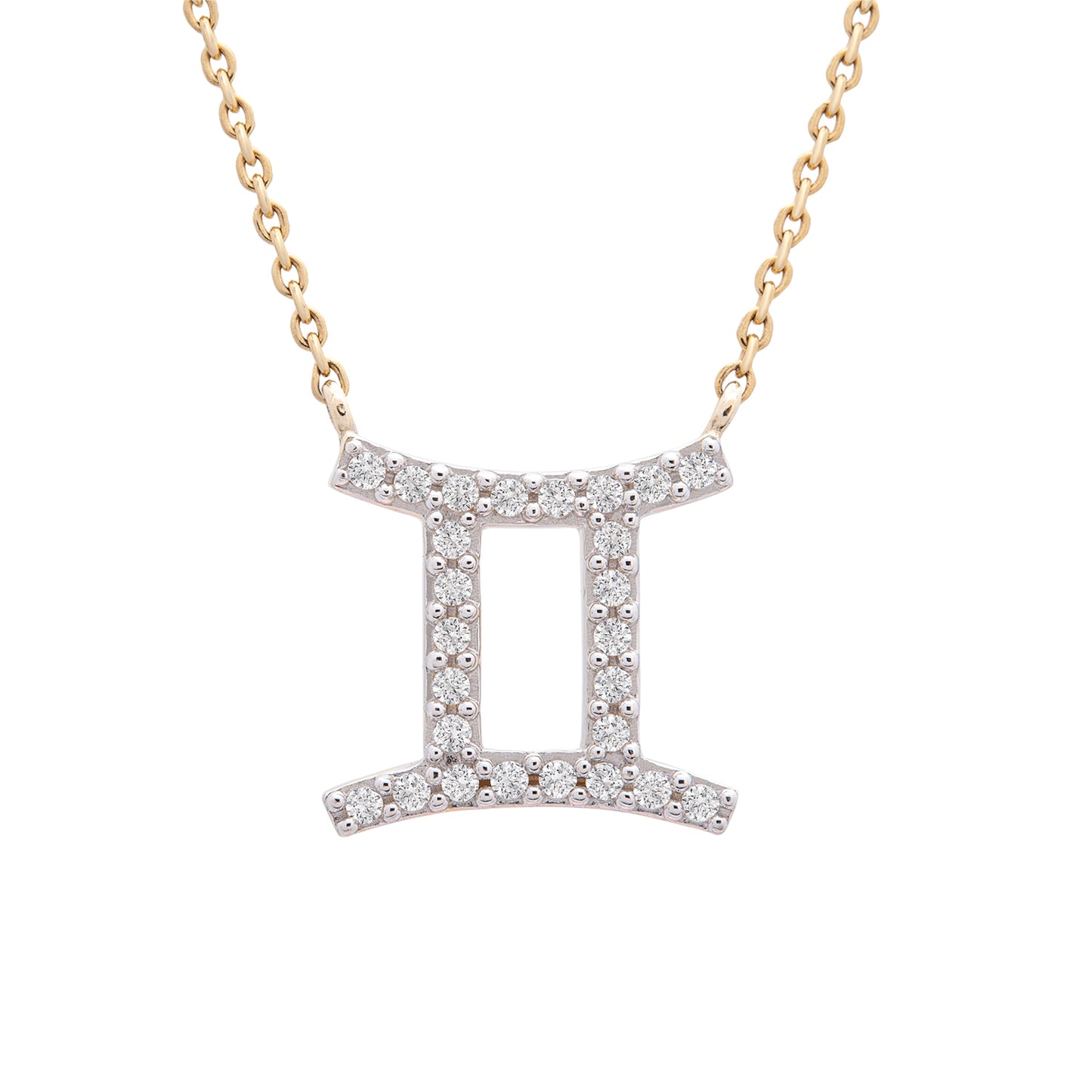 Gemini Zodiac Diamond Necklace