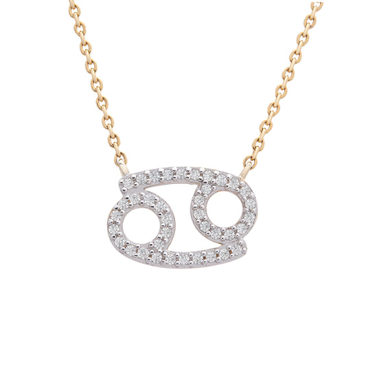 Cancer Zodiac Diamond Necklace