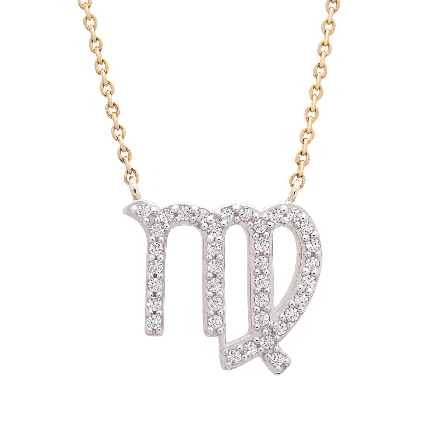 Virgo Zodiac Diamond Necklace