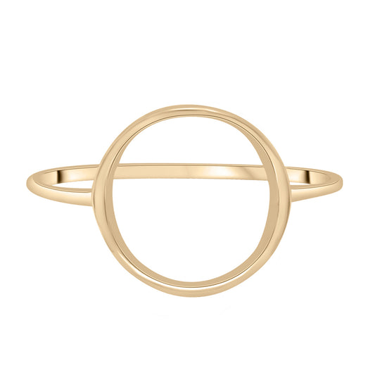 Open Circle Plain Gold Shape Ring
