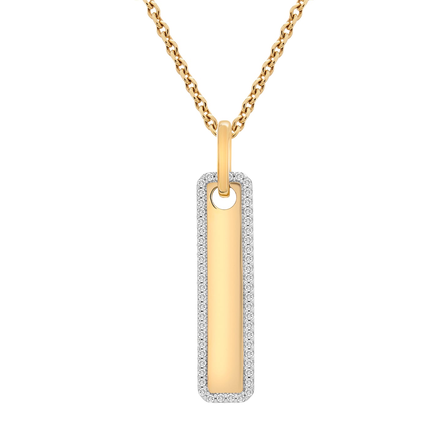 Tebi Diamond Tag Pendant