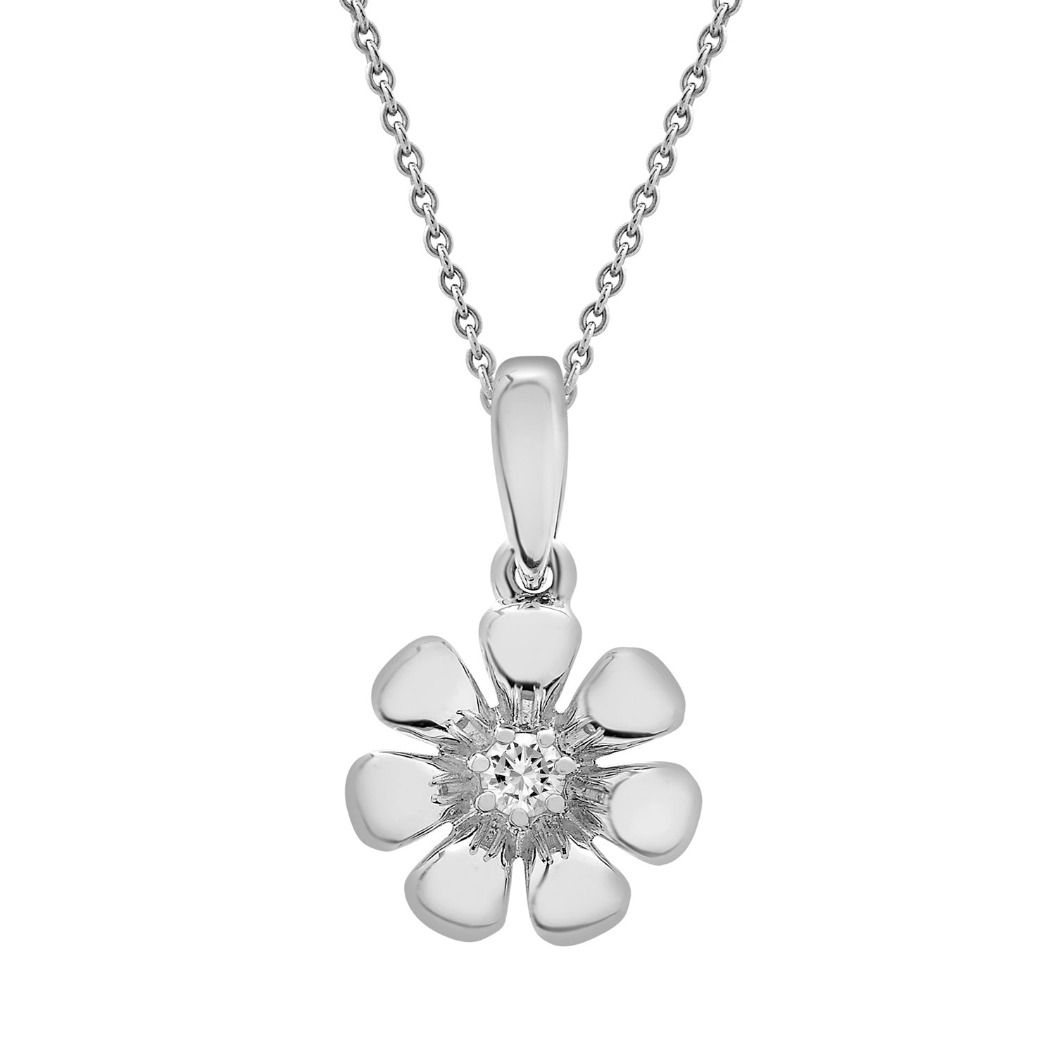 Floret Pendant With Silver Chain