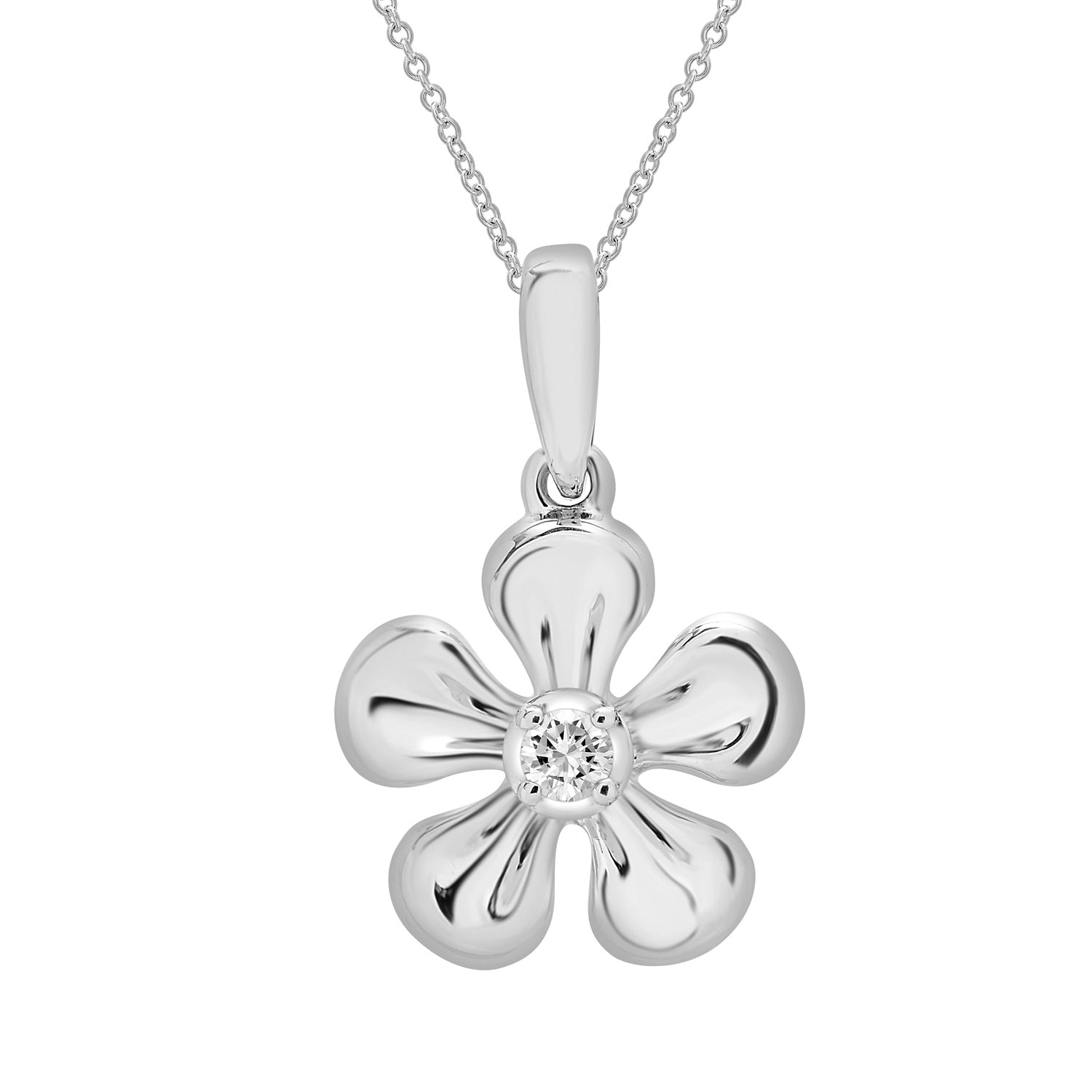 Bloom Pendant with Silver Coated